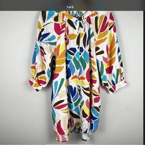 Tabitha Brown M Multicolor Geometric Print Dress / Tunic top NWOT